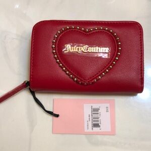 Juicy Couture Cool Red Love Never Dies Multi Compartment Bifold Wallet NWT